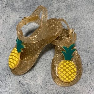 pineapple jelly sandals